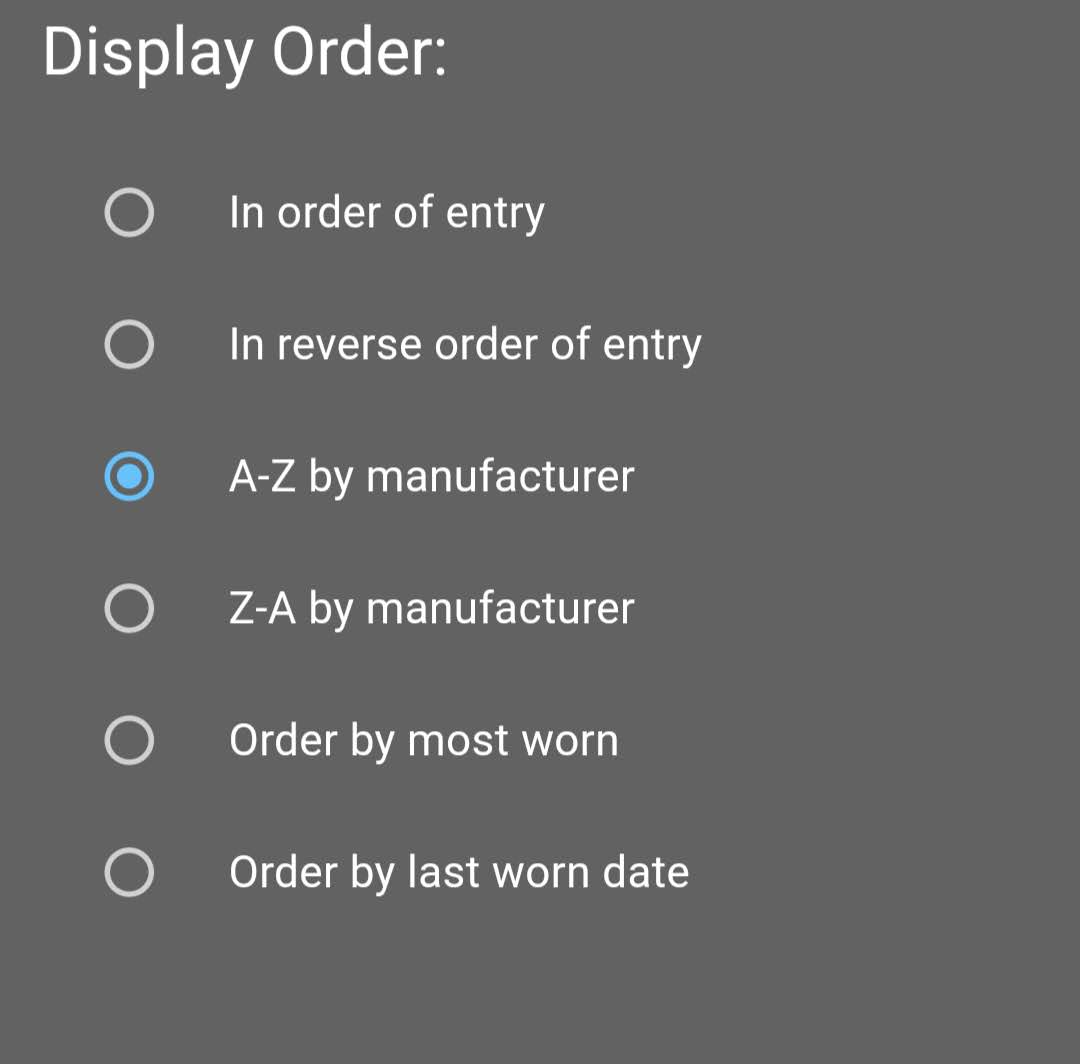 Display Order Picker